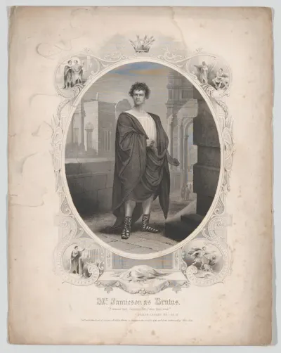 Mr. Jamieson as Brutus: "I would not Cassius; Yet I love him well" (Julius Caesar Act I, Scene II)