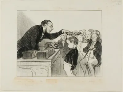 Mr. Jean-Joseph-Chaboulard... first prize for good health!, plate 28 from Professeurs et Moutards