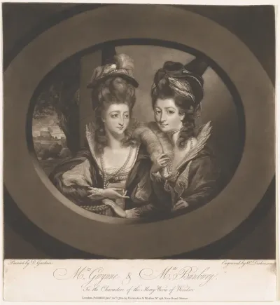 Mrs. Gwyn & Mrs. Bunbury in the Characters of The Merry Wives of Windsor