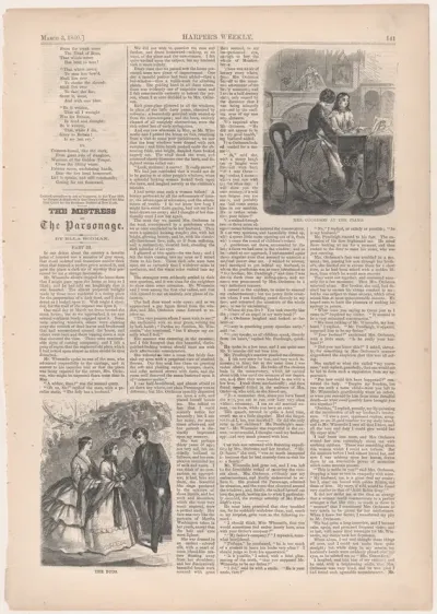 Mrs. Otcheson at the Piano, and The Buds (from "The Mistress of the Parsonage," in "Harper's Weekly")