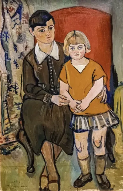Mrs. Robert Rey and her daughter Sylvie