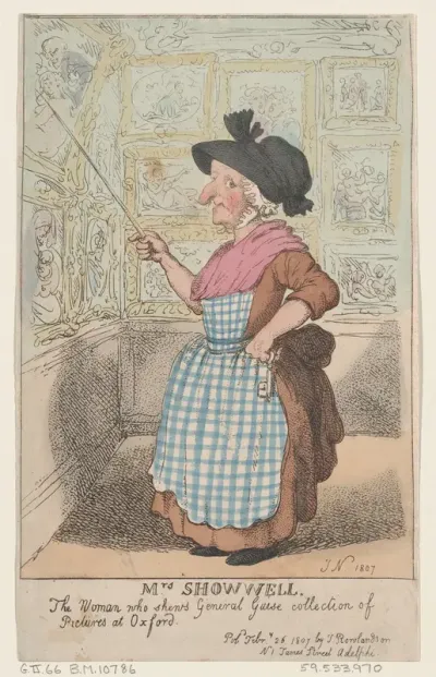 Mrs. Showell, the Woman who shows General Guise's Collection of Pictures at Oxford