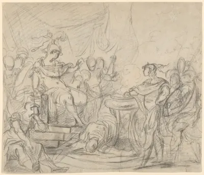 Mucius Scaevola Before King Porsenna