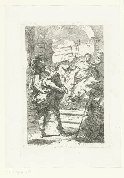 Mucius Scaevola voor Porsenna