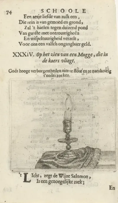 Muggen rond een kaars