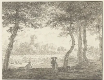 Muiderberg, van de Hooge Weg af gezien
