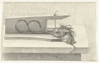 Muis in een muizenval