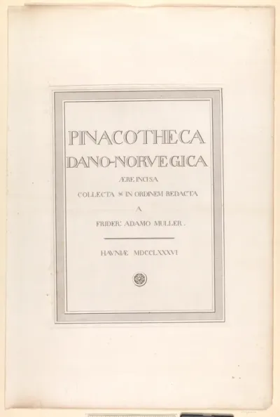 Müllers Pinakotek, titelblad