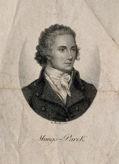Mungo Park. Stipple engraving by W. Ridley, 1799, after H. Edridge