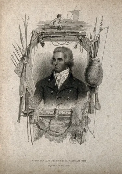 Mungo Park. Stipple engraving by W. T. Fry, 1820, after H. Edridge
