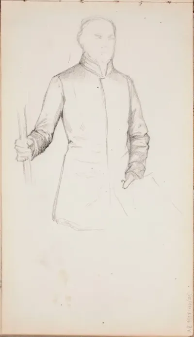 Muotokuvaluonnos, vapaaherra Johan August von Born maamarsalkkana 1878