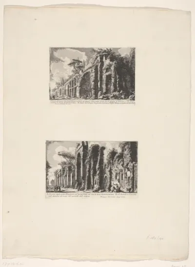 Muren rondom de Coelius en restanten van de Arcus Neroniani te Rome
