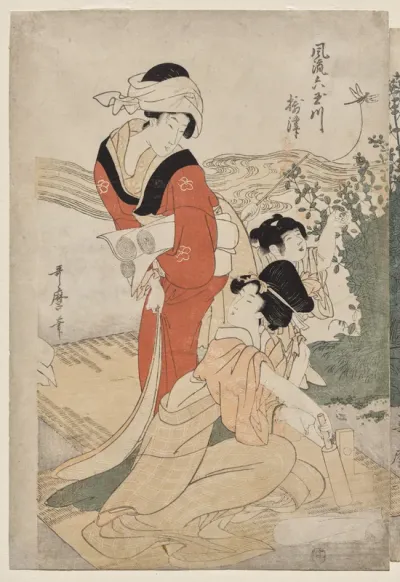 Musashi  Province from the series Fashionable Six Jewel Rivers (Furyu Mu Tamagawa)