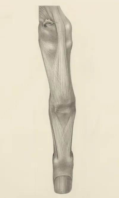 Muscular tissue of the middle finger