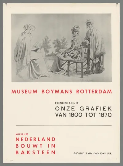 Museum Boymans Rotterdam. Prentenkabinet. Onze grafiek van 1800 tot 1870. Museum Nederland bouwt in baksteen (...)