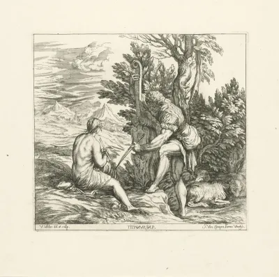 Musicerend gezelschap in de buitenlucht