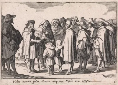 Musicerende en zingende bedelaars