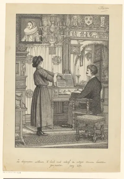 Musicerende man en vrouw