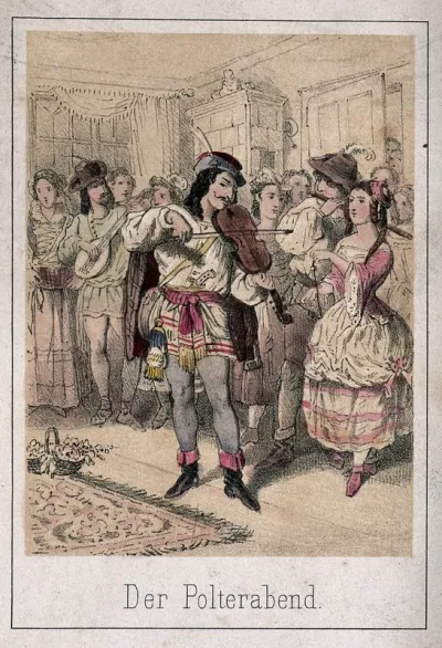 Musicians playing at a Polterabend or eve-of-wedding party