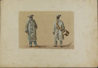 Músicos negros no cortejo de São Jorge