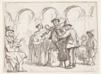Musikanten på Markuspladsen, Venedig