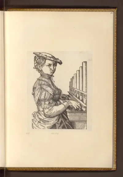 Musizierende Frauen: Orgel