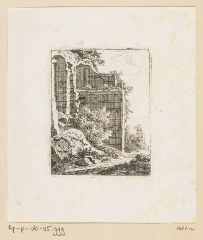 Muur van een ruïne