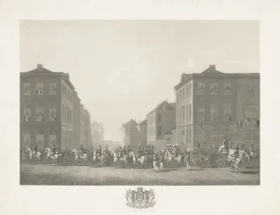 Muziekkorps bij inhuldiging van Willem I te Brussel op 21 september 1815