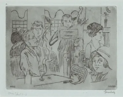 Muzikanten in een café
