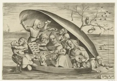 Muzikanten in een mosselschelp