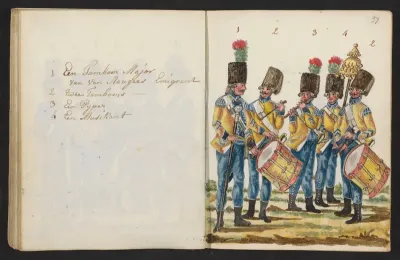 Muzikanten van het Amsterdamse exercitiegenootschap