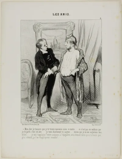 “- My dear friend, you really don't look very well this morning. I am not speaking to you as a doctor, but as a friend. I must insist in treating you.... better than I would treat myself. I am going to apply 30 leeches to your belly and if by tomorro