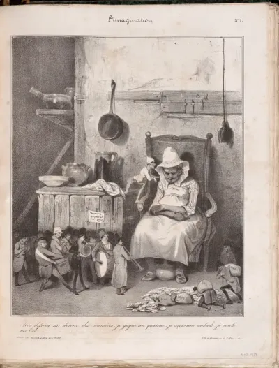 My deceased husband gave me tickets…, from ‘L’Imagination’ published in Le Charivari
January 14, 1833