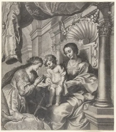 Mystieke huwelijk van heilige Catharina