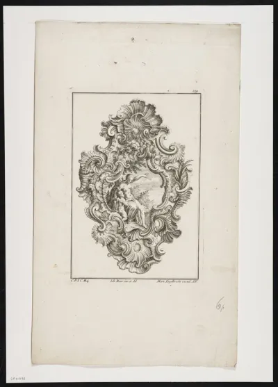 Mythological representation in a cartouche with rococo motifs (2)