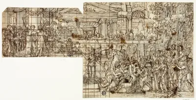 Mythological Scene: Triumph of Alexander (recto)