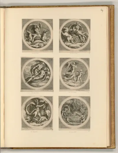 Mythologische Darstellungen in Medaillons