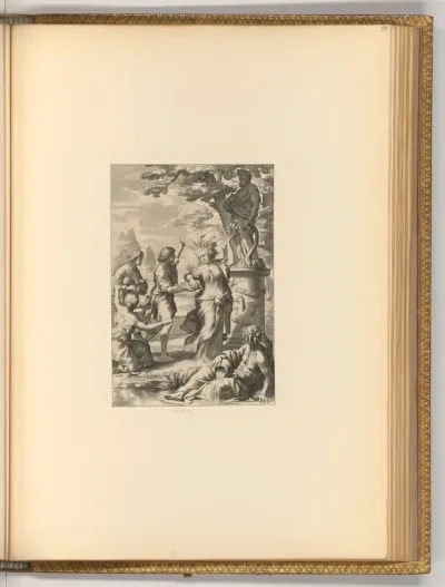 Mythologische Szenen in Bezug auf die Kultivierung von Zitruspflanzen (Buchillustration)