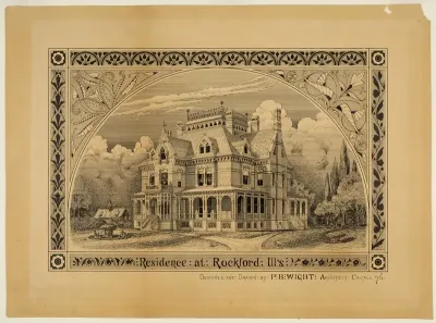 N. C. Thompson House, Rockford, Illinois, Perspective