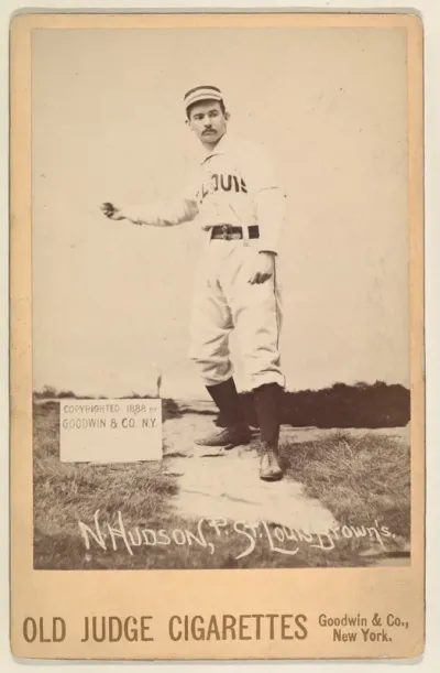 N. Hudson, Pitcher, St. Louis Browns, from the series Old Judge Cigarettes