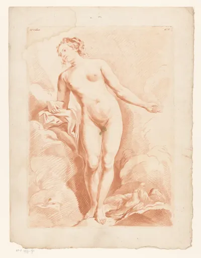 Naakte Venus met twee tortelduiven