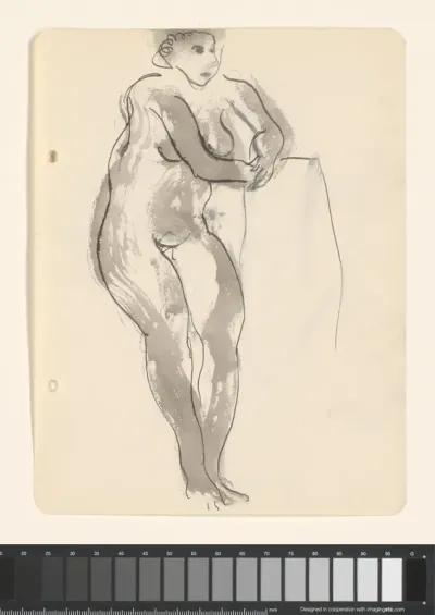 Naaktstudie (staande vrouw)