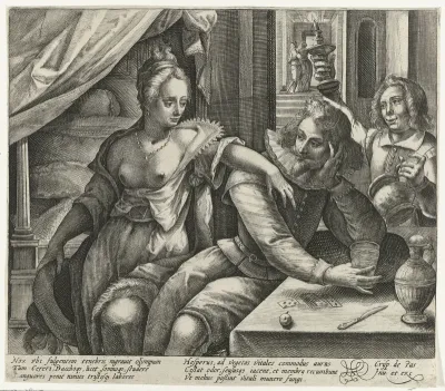 Nacht: paar in slaapkamer