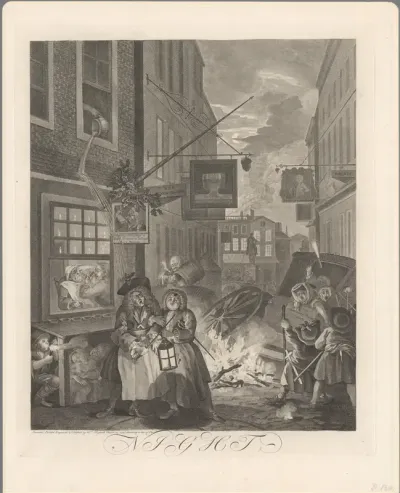 Nachtelijke oproer op straat