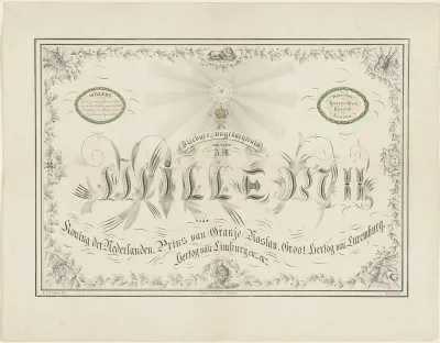 Nagedachtenis aan Willem II, koning der Nederlanden