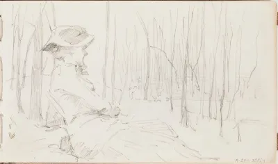 Nainen metsässä
