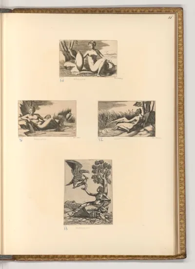 Najaden; Szene mit Adler und Hase