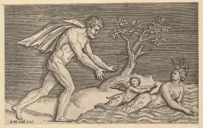 Naked Man Pursuing a Naiad, from "Speculum Romanae Magnificentiae"