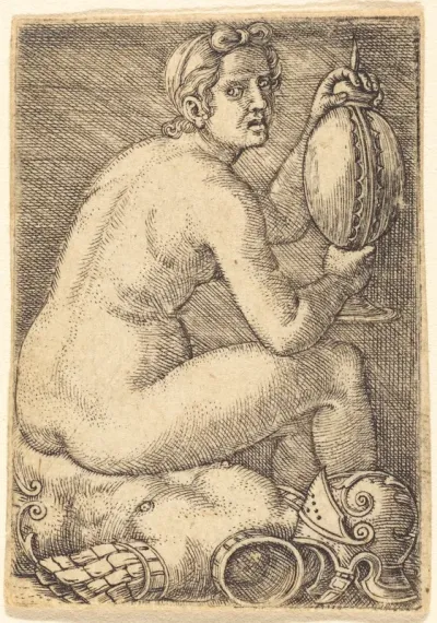 Naked Woman on an Armor (Prudentia?)