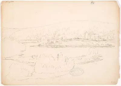 Näköala Kaukolanharjulta. Panoraaman oikea  puoli.  (A I 34:29 / kääntöpuoli ja A I 34:31 muodostavat panoraaman).